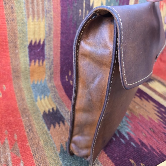 Vintage HARTMANN Belting Leather Envelope Document Case Portfolio Brass Lock/Key - Picture 7 of 13